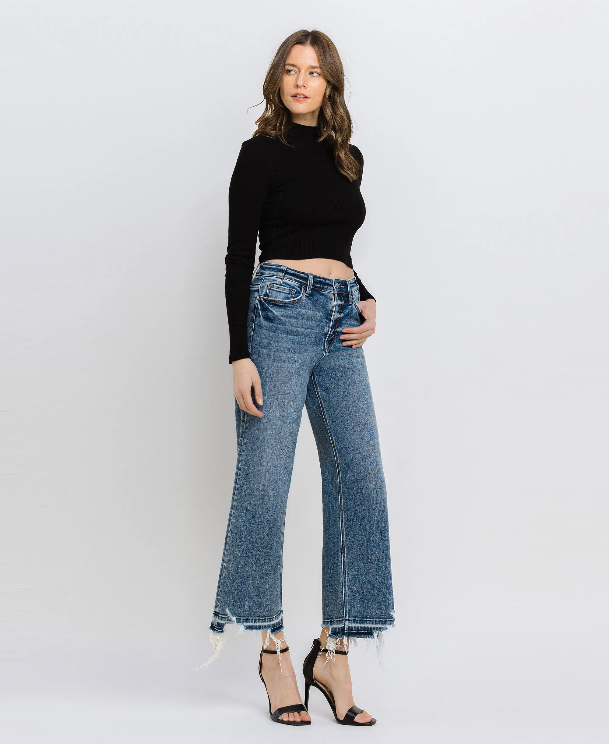 Resilient - Super High Rise Crop Wide Leg Jeans